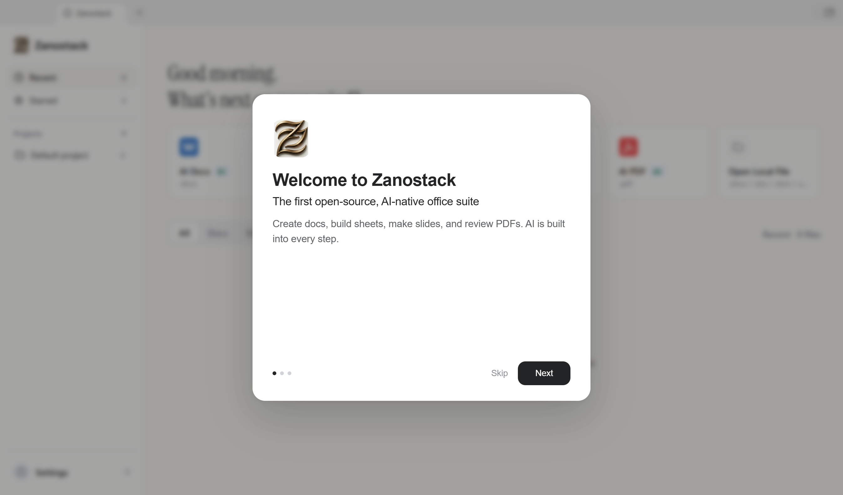 Zanostack suite home
